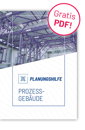 Katalogseite Titelseite mit Link für kostenlose PDF-Planungshilfe Dokument Prozess-Gebäude